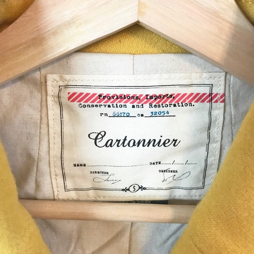 Anthropologie Cartonnier Luisa Marigold Cropped Wool Pea Coat Womens Size Small - Picture 4 of 9